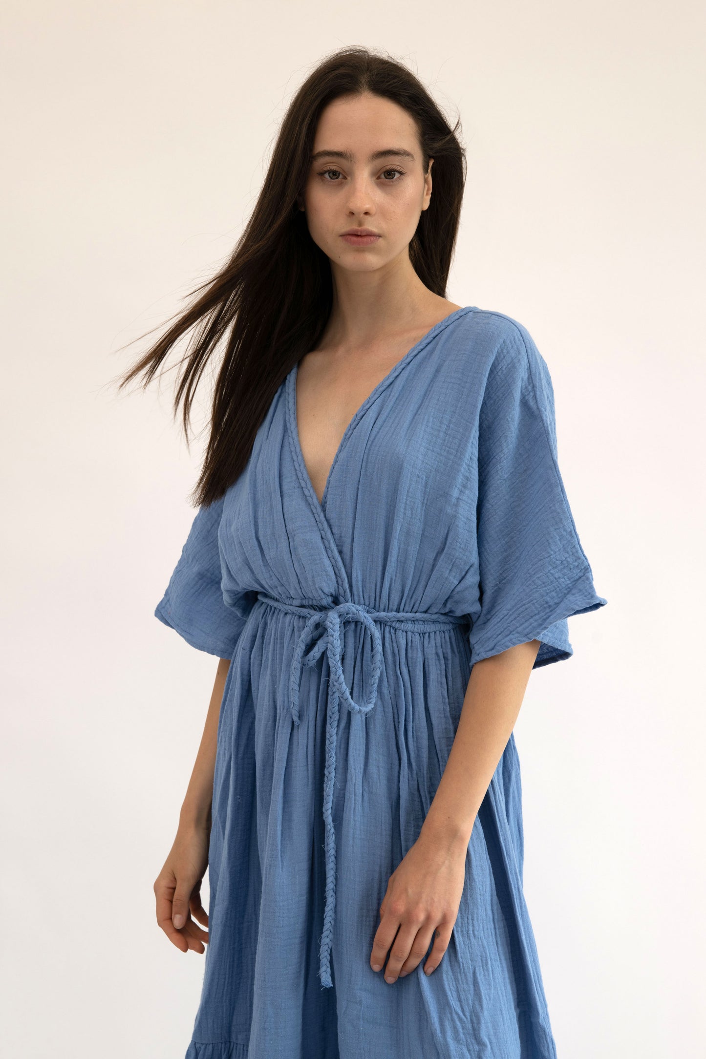 CHLOE - BLUE braided dress