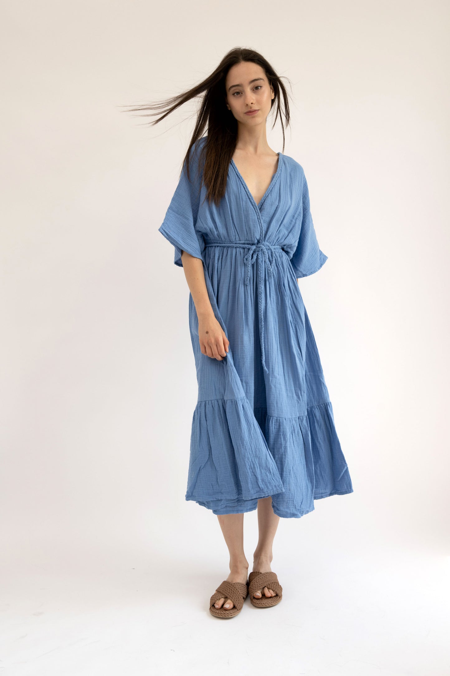 CHLOE - BLUE braided dress