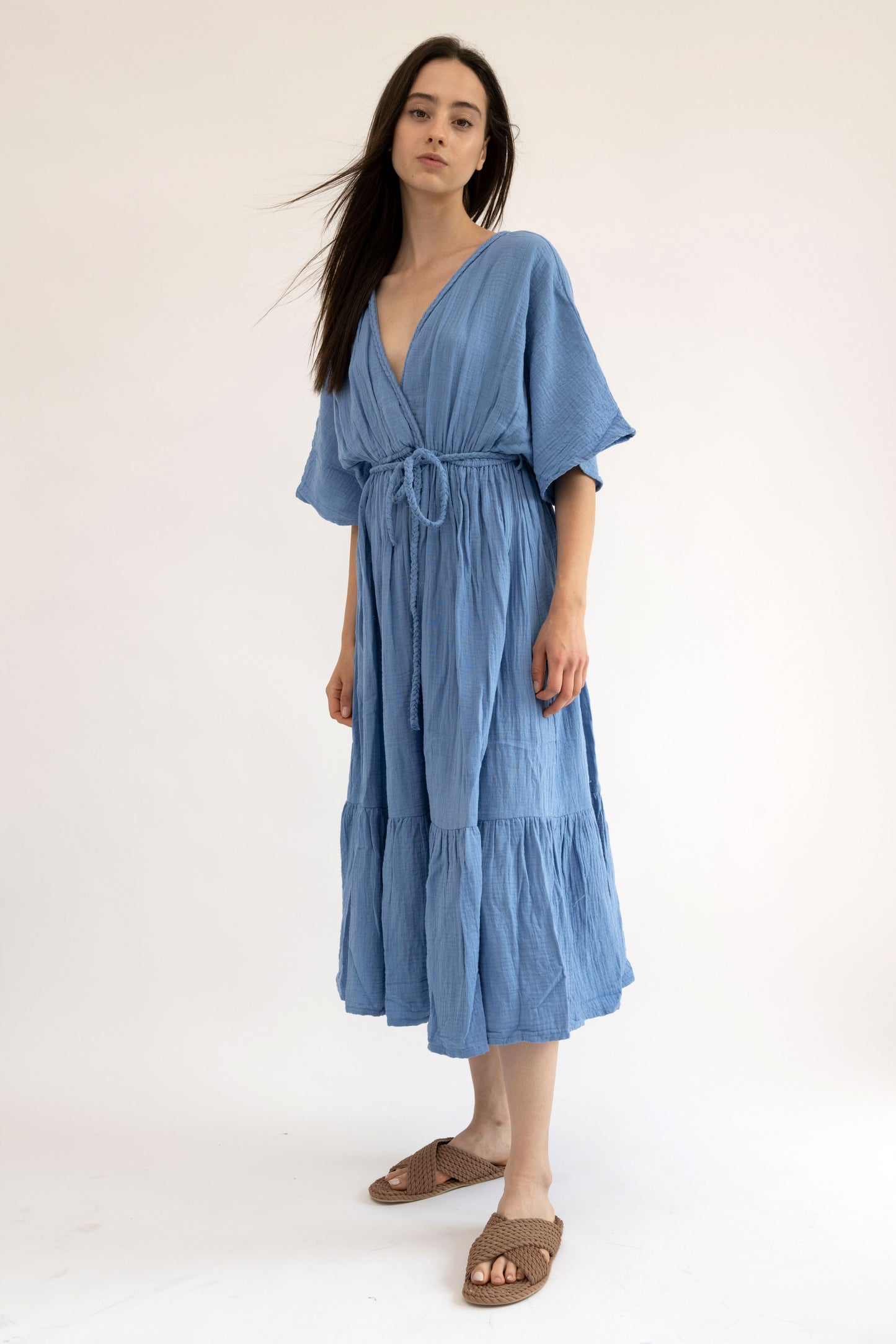 CHLOE - BLUE braided dress