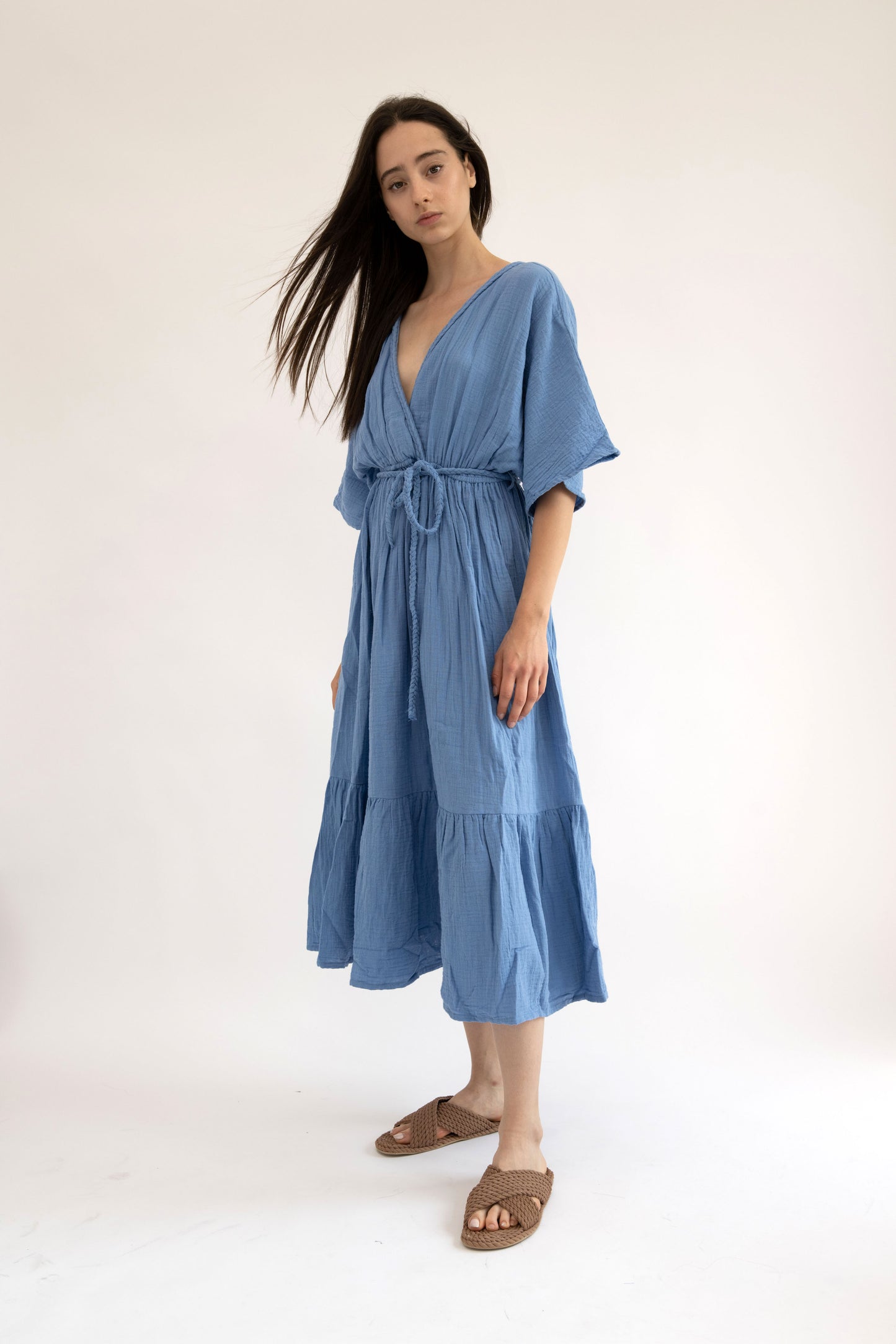 CHLOE - BLUE braided dress