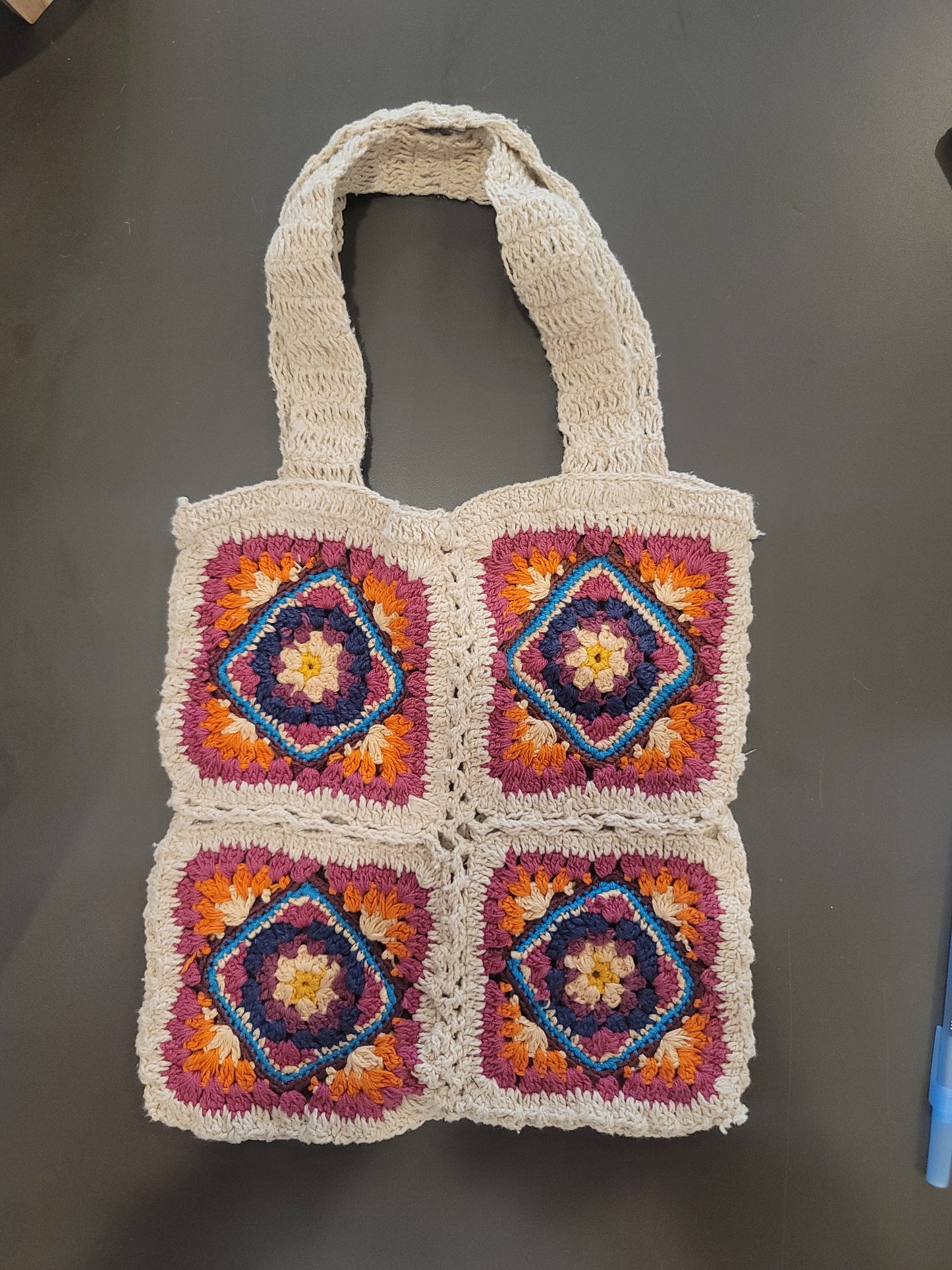 CABO UPCYCLED COTTON CROCHET HANDBAG