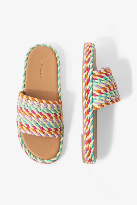 Viva Platform Vegan Rope Slides in Tutti Fruitti