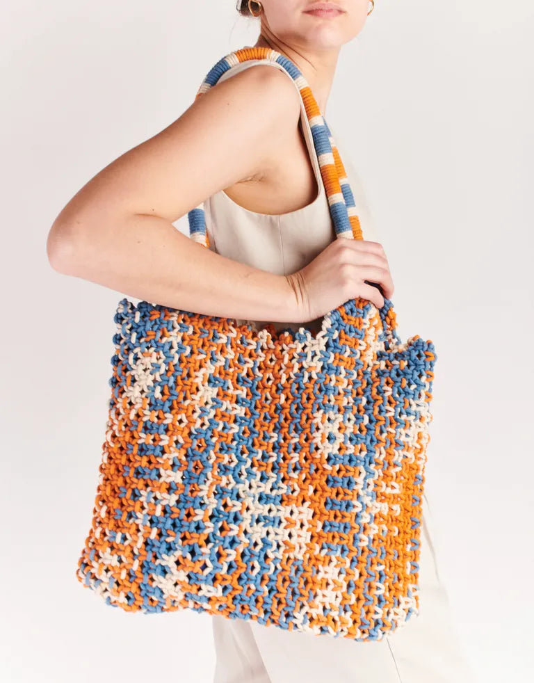 SEVILLA WOVEN TOTE - DIP DYE