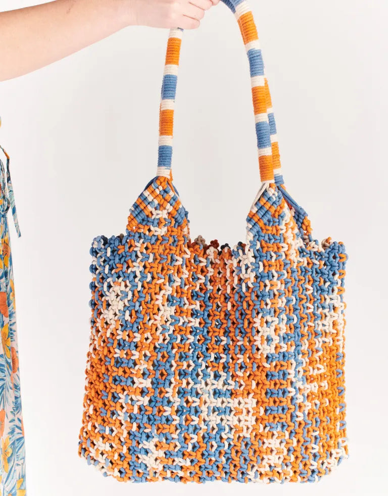 SEVILLA WOVEN TOTE - DIP DYE