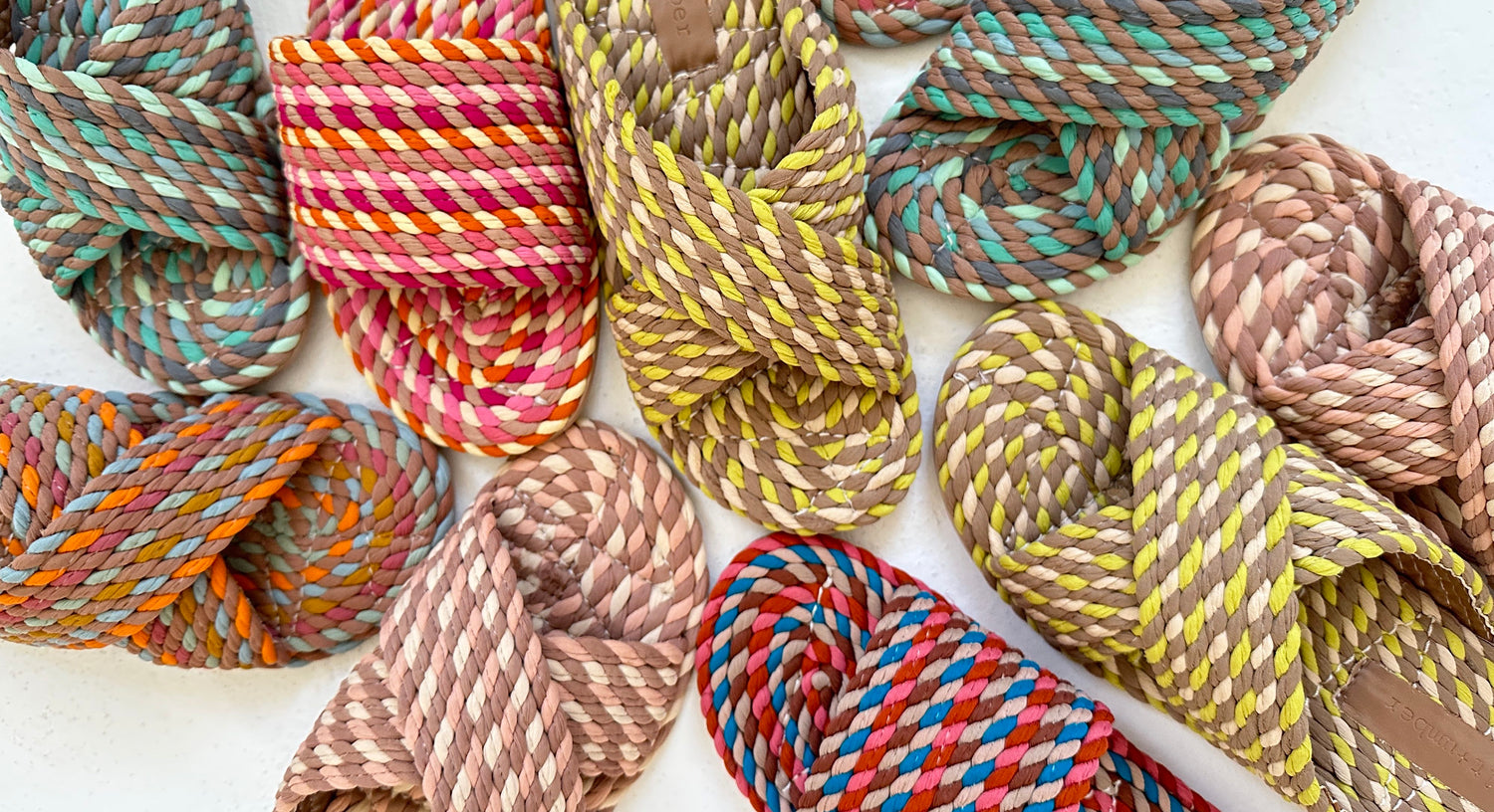 salt+umber preorder access colorful spring vegan rope sandals