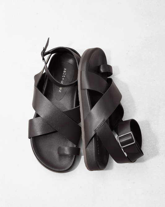Camilla Ankle Strap Sandal in Black