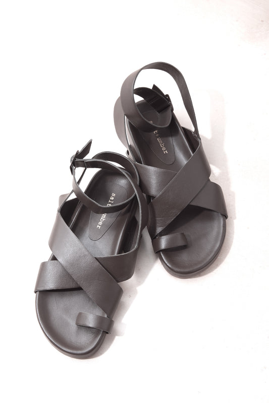 Camilla Ankle Strap Sandal in Black