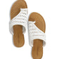 handwoven white leather toe loop sandal made in India- ATHENA by salt+Umbe