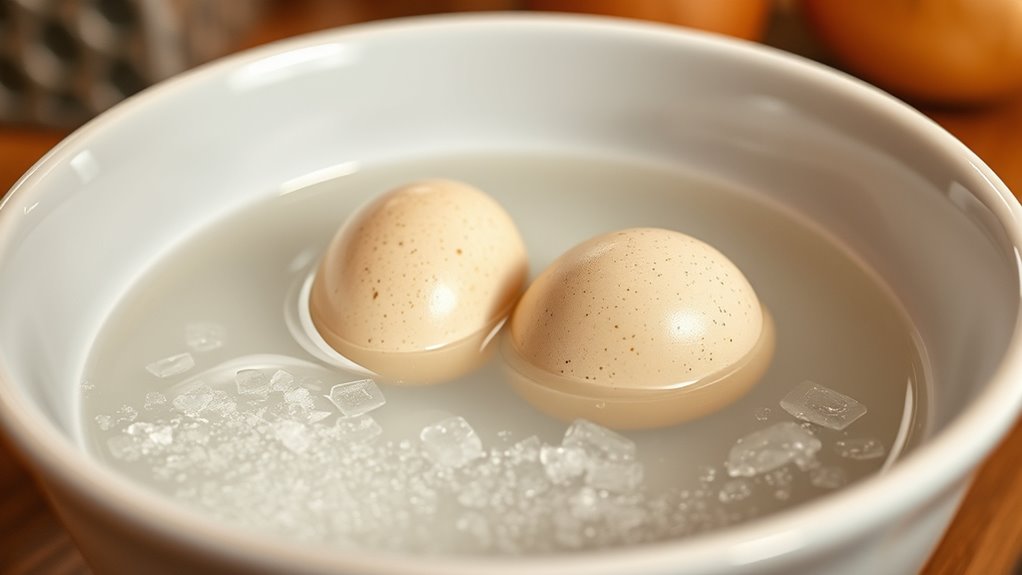 add salted warm water gently