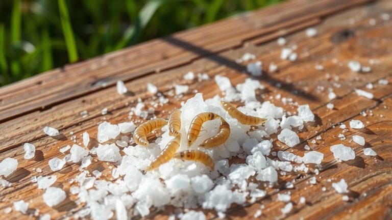 apply salt directly on maggots