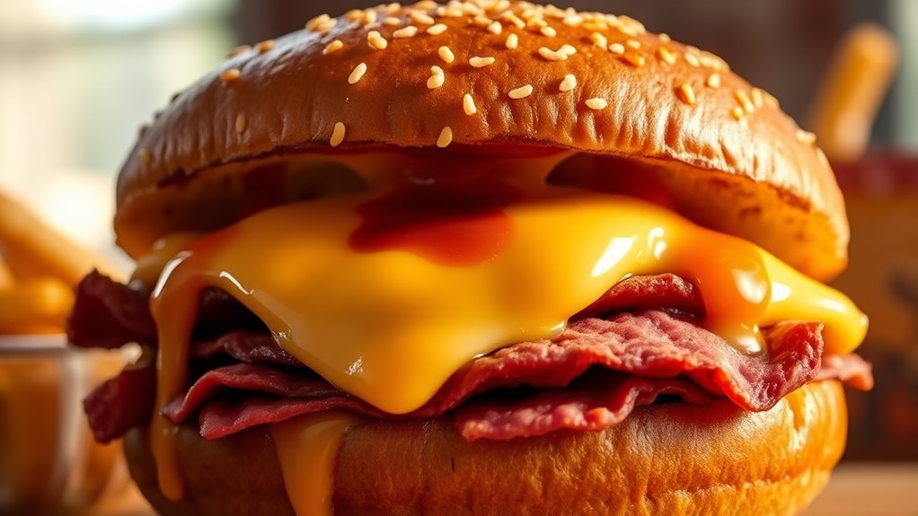 arby s beef and cheddar calories