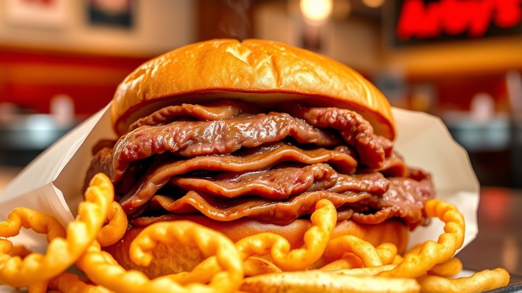 arby s roast beef calories