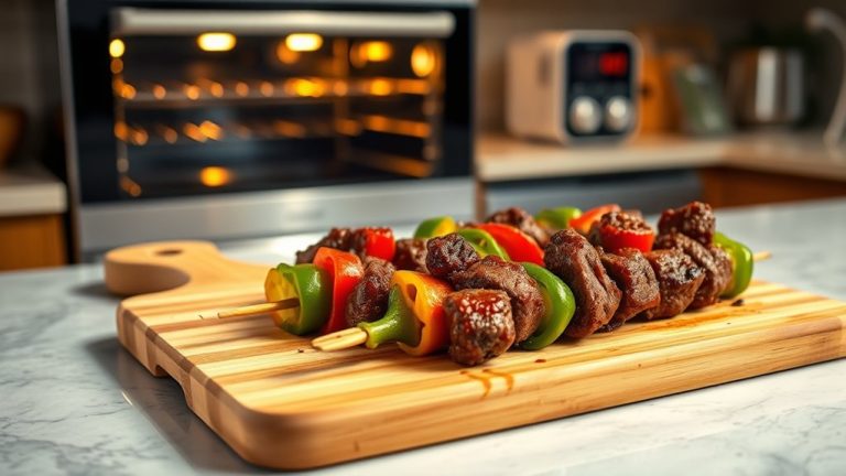 bake beef skewers thoroughly