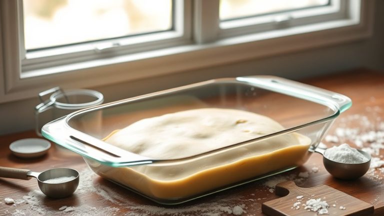 bake bread using glass pan