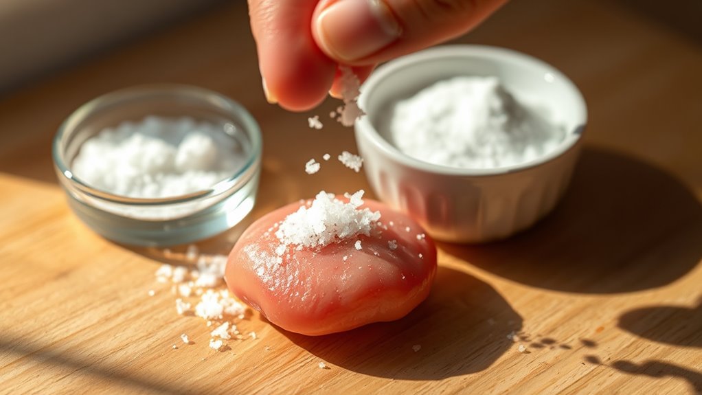 baking soda soothes salt disinfects