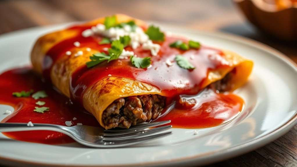 calorie content of beef enchilada