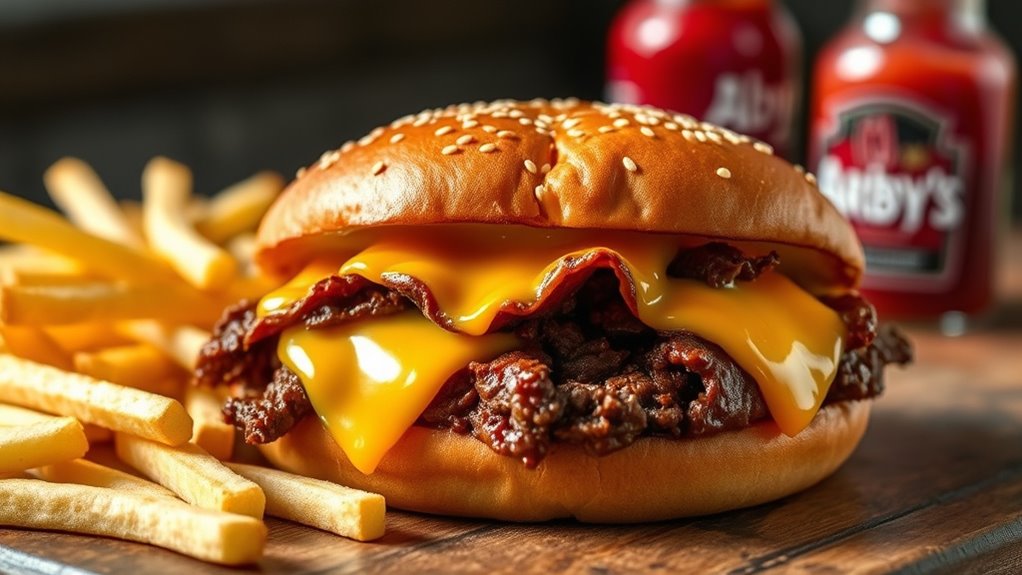 calories in beef and cheddar