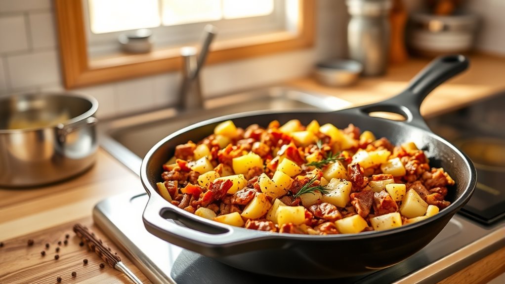cook hash until crispy