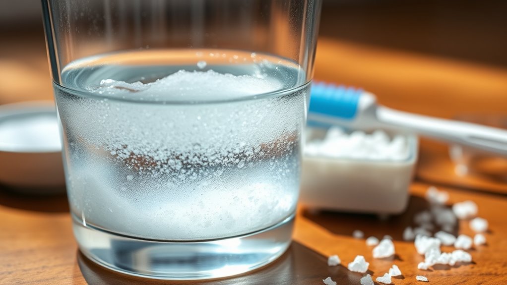 dissolve salt in warm water