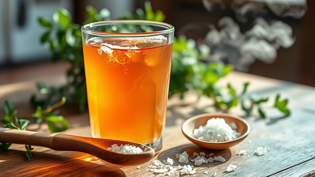 dissolve salt rinse gently