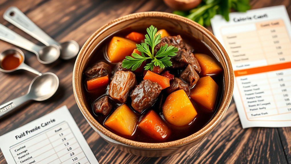 factors influencing beef stew calories