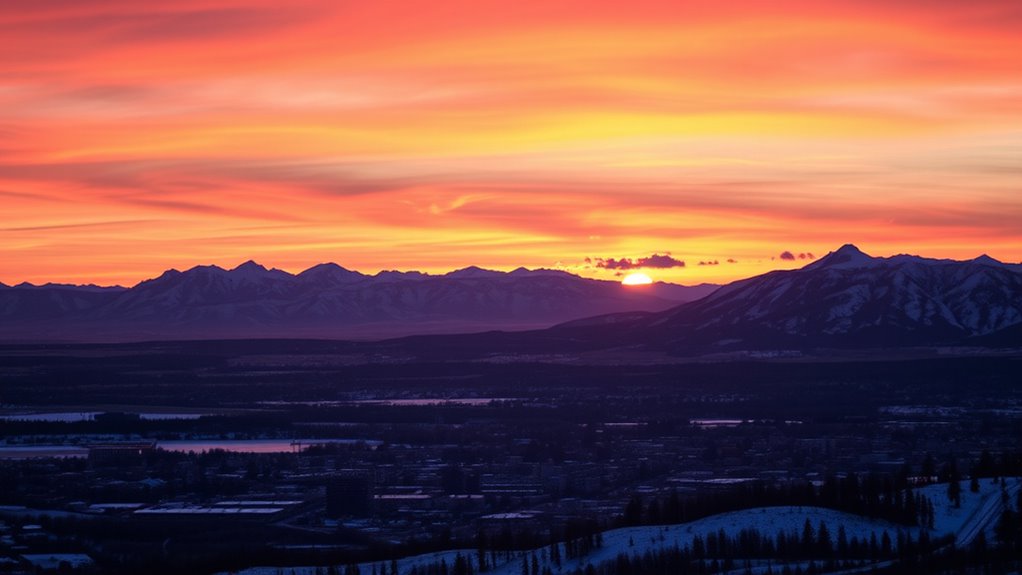 february sunset times gradually shift