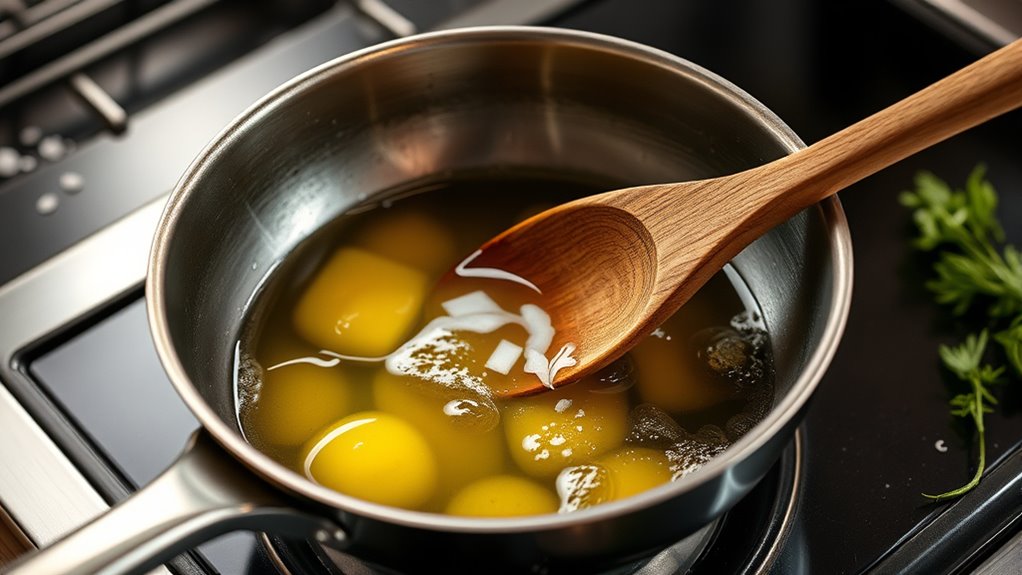 gentle stirring prevents damage