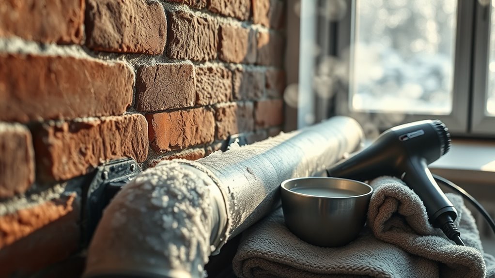 gradually warm frozen pipes