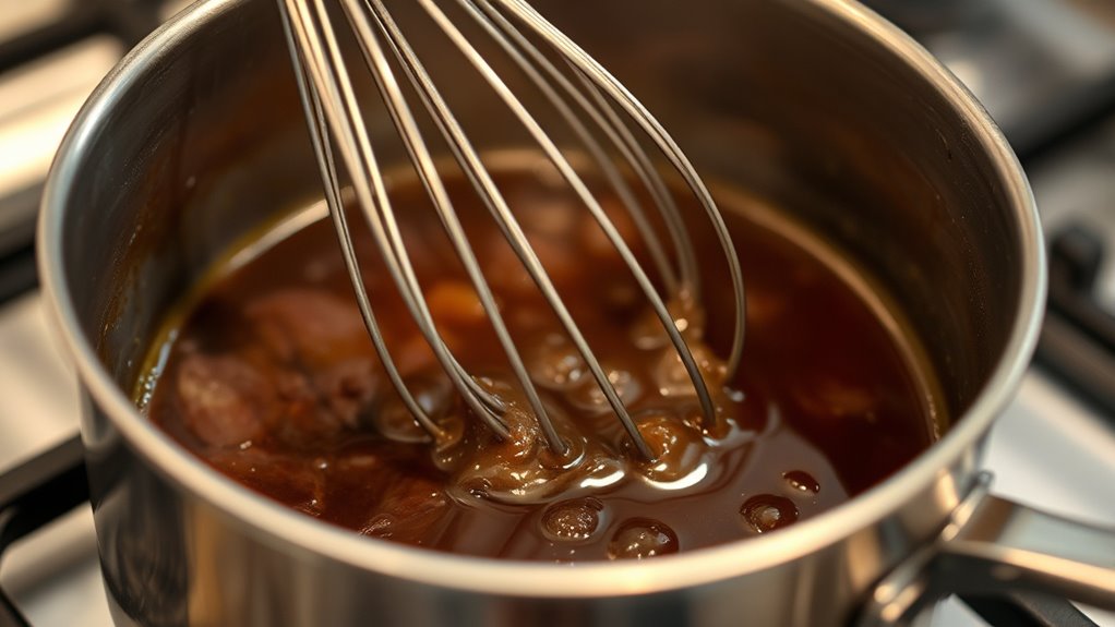 gradually whisk in beef broth