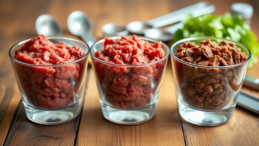 ground beef calorie comparisons