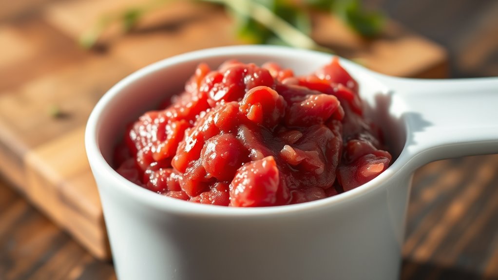 ground beef calorie content