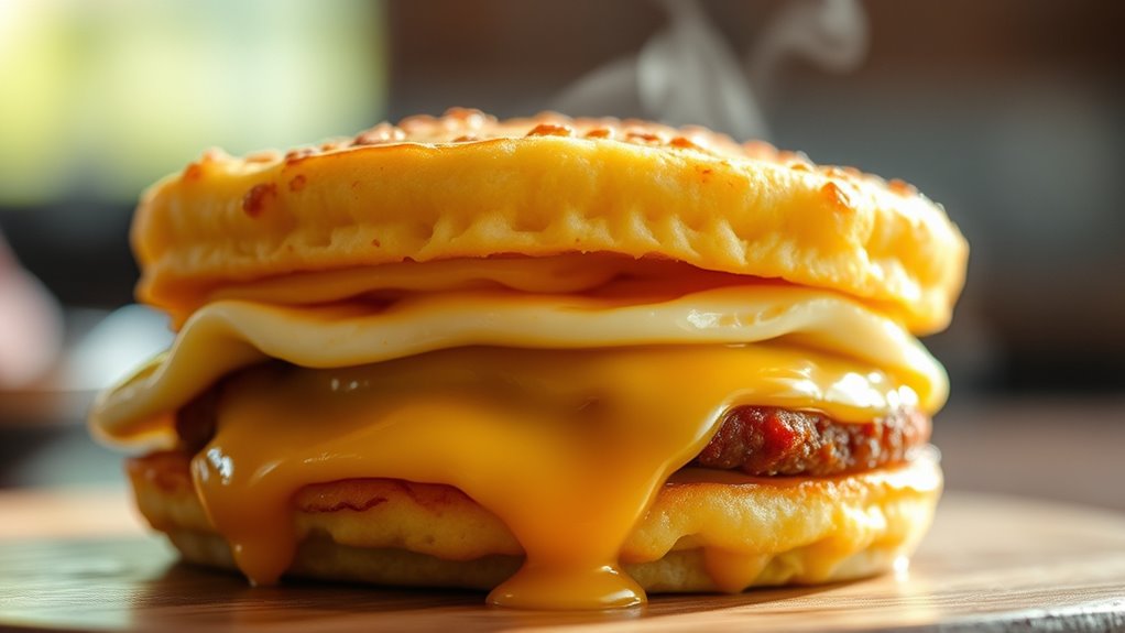high calorie breakfast sandwich