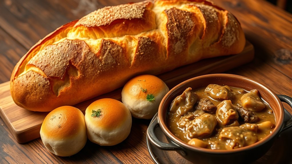 ideal bread for beef stroganoff