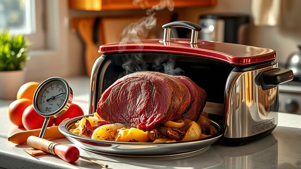 ideal roaster temperature for corned beef