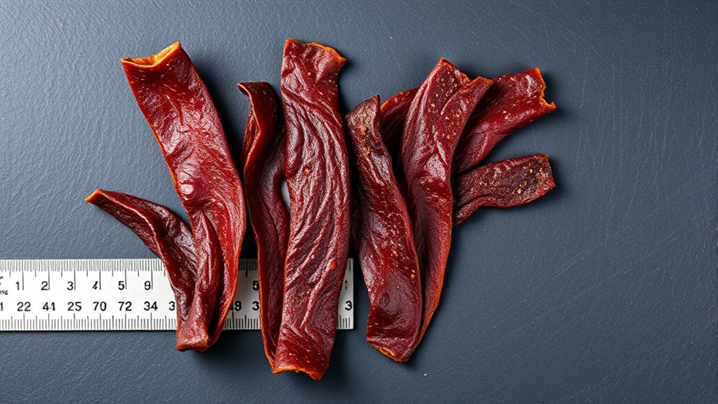 jerky size varies widely