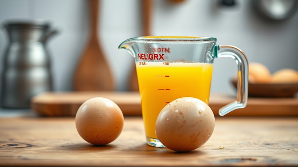 liquid egg volume equivalent