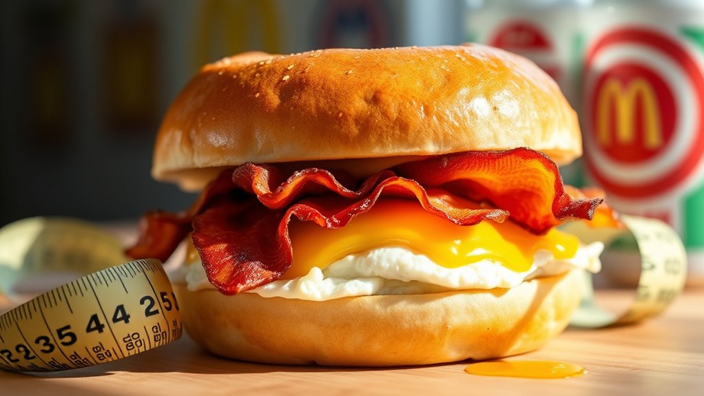 lower calorie bacon egg sandwiches