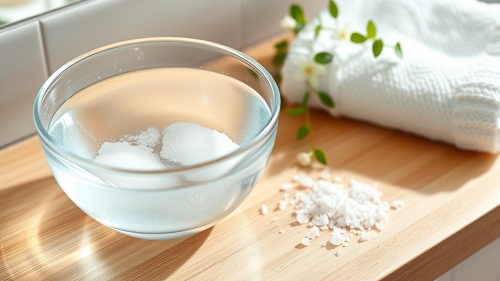 lukewarm salt water rinse