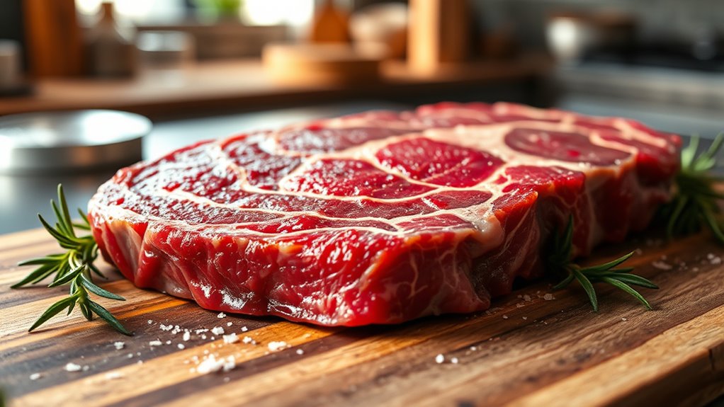 luxurious marbled exclusive beef