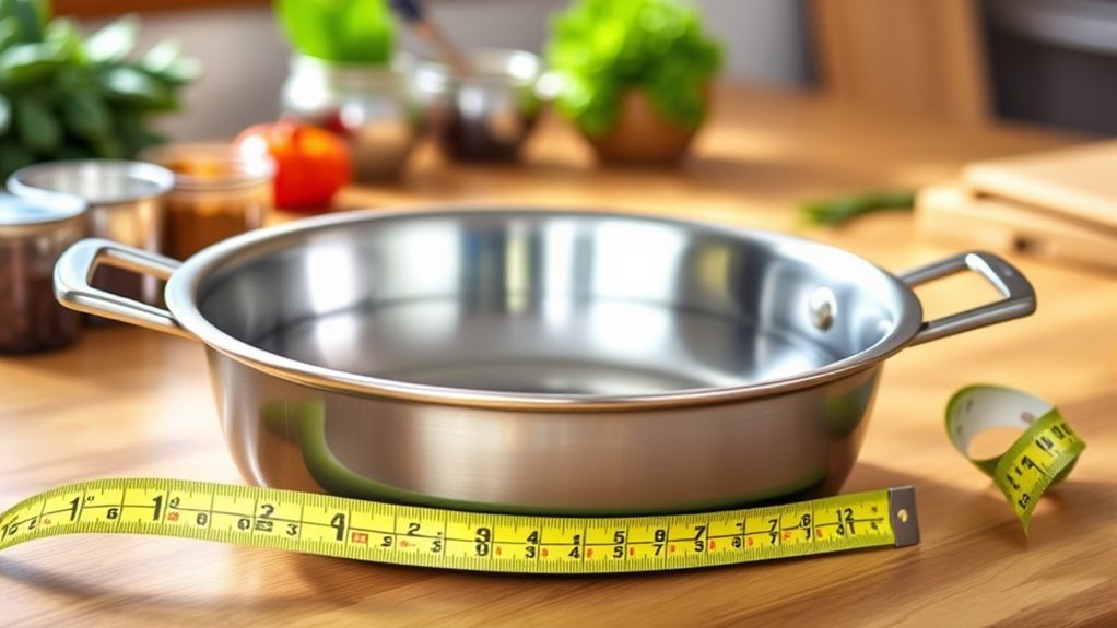 measure pan dimensions accurately