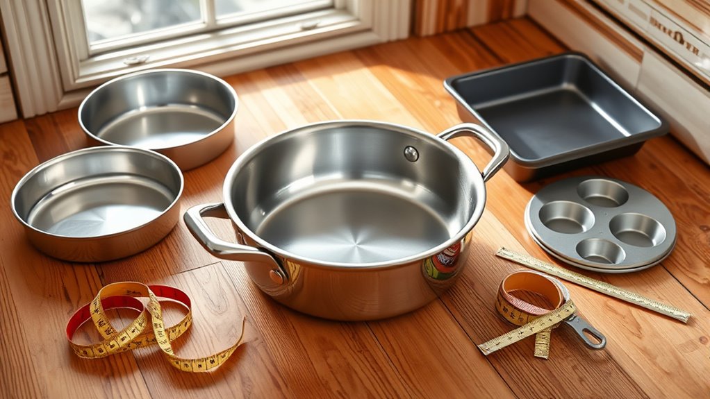 pan size and capacity comparison