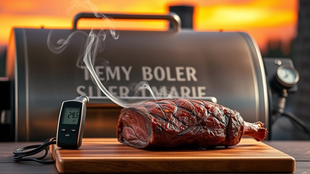 preheat smoker monitor temp