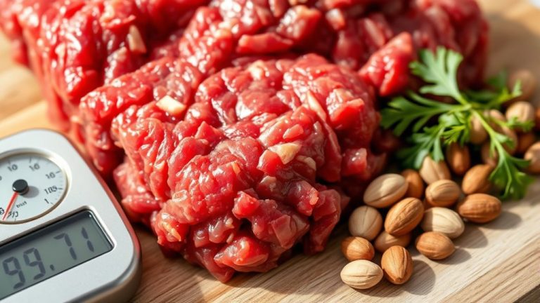 protein content in beef