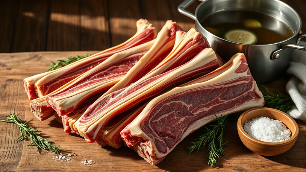 rich marrow filled beef bones