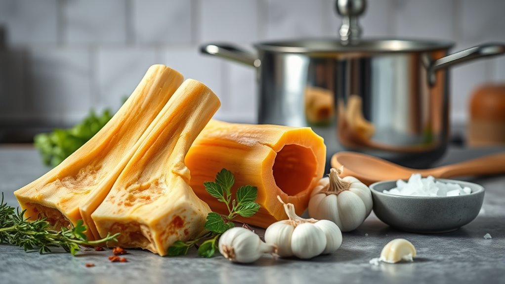 roast bones scoop marrow