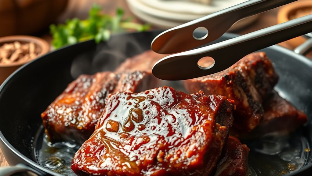 sear ribs for flavor