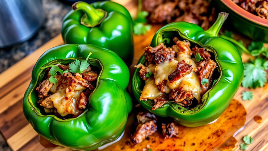 stuffed poblano peppers with brisket