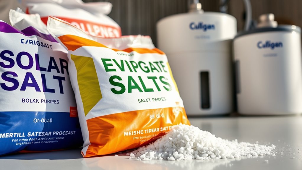 types of water softener salt