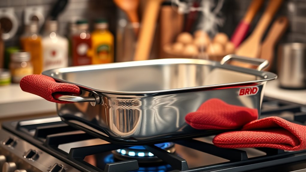 use heat resistant pan supports