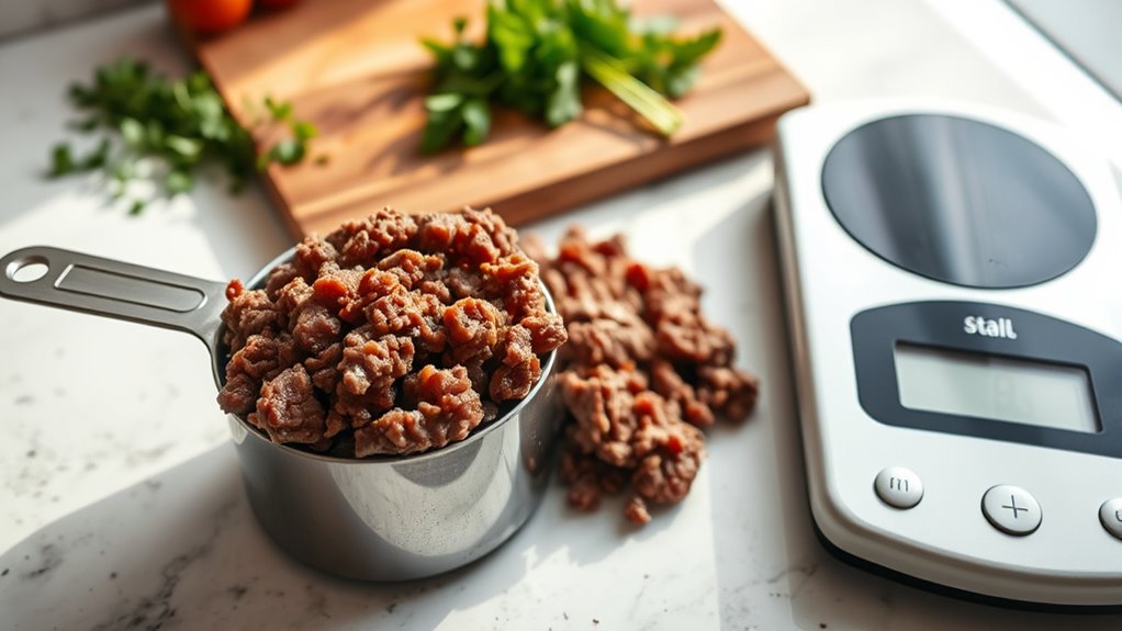 weigh cooked beef accurately